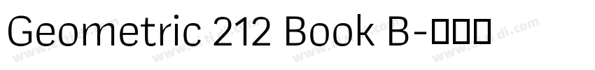 Geometric 212 Book B字体转换 Geometric 212 Book B字体转换